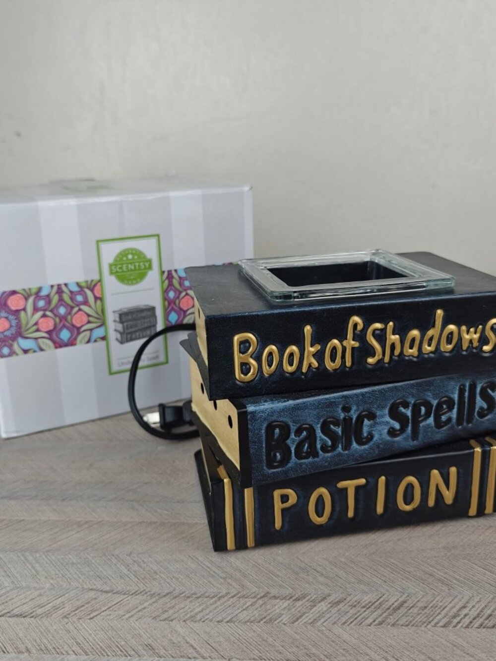 Scentsy Ceramic Under My Spell Wax Warmer Halloween Decor Book Of Shadows